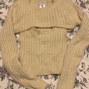2 piece peekaboo sweater
